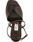 Jimmy Choo Brown Leather Stiletto Heel Sandals