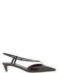 Fendi Brown Lamb Leather Mid Heel Pumps