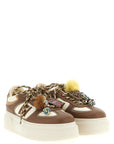 Fendi Multicolor Calfskin Platform Sneakers