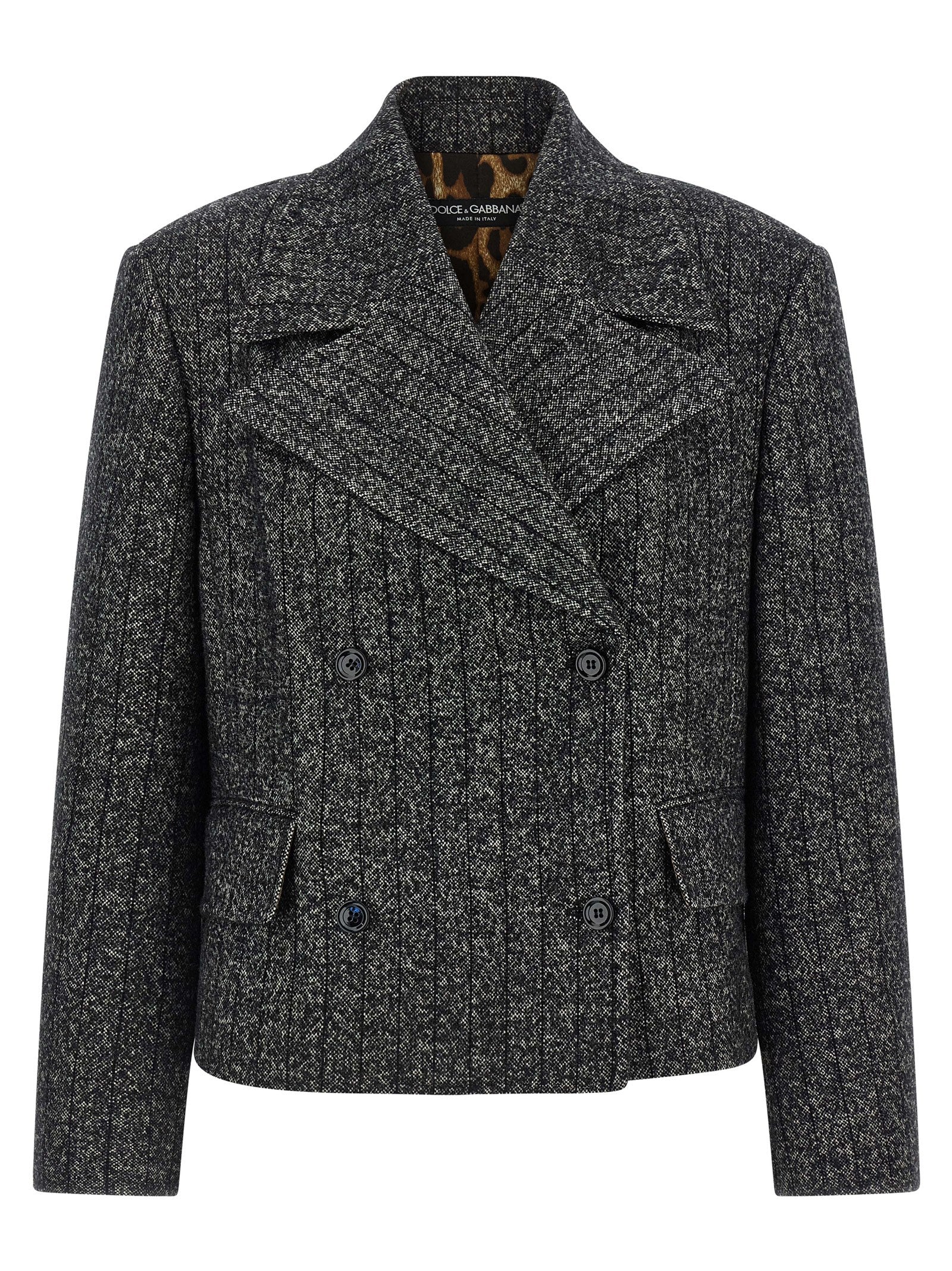 Dolce &amp; Gabbana Bicolor Elastane Blazer