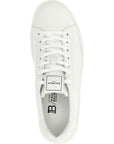 Balmain White Calfskin Low Top Sneakers