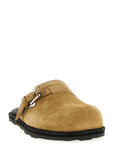 Moschino Beige Leather Clogs