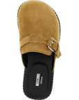 Moschino Beige Leather Clogs