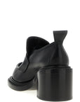 Moschino Black Leather Platform Loafers