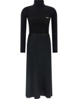 Elisabetta Franchi Black Lycra Midi Dress