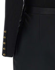 Elisabetta Franchi Black Lycra Midi Dress