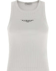 Givenchy White Cotton Sleeveles T-Shirt
