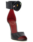 Valentino Garavani Black Calfskin Stiletto Heel Sandals