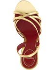 Valentino Garavani Gold Lambskin Stiletto Heel Sandals