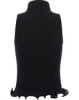 Fendi Black Polyester Sleeveles T-Shirt