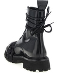 Moschino Black Calfskin Lace-Up Boots