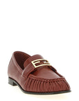 Fendi Brown Lamb Leather Slip-On Loafers