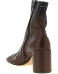 MM6 Maison Margiela Brown Lambskin Ankle Boots