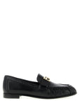 Fendi Black Lamb Leather Slip-On Loafers