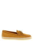 Tod's Beige Calfskin Slip-On Loafers