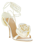 Magda Butrym White Viscose Stiletto Heel Sandals