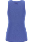 PINKO Blue Cotton Tank Tops