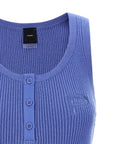 PINKO Blue Cotton Tank Tops