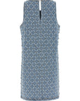 PINKO Blue Cotton Short Dress