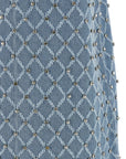 PINKO Blue Cotton Short Dress
