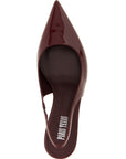 Paris Texas Bordeaux Calfskin Mid Heel Pumps