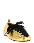 Ganni Gold Polyethylene Ballet Flats