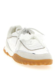 PINKO White Calfskin Athletic Sneakers
