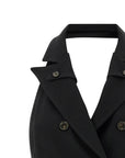 Elisabetta Franchi Black Viscose Short Dress