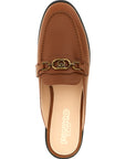 PINKO Brown Calfskin Flats