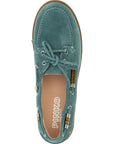 PINKO Blue Calfskin Moccassin