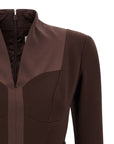 Elisabetta Franchi Brown Polyester Short Dress
