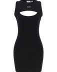 Off-White Bicolor Cotton Short Dress