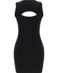 Off-White Bicolor Cotton Short Dress