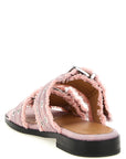 Ganni Multicolor Organic Cotton Slides