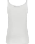 Dolce & Gabbana White Cotton Sleeveles T-Shirt