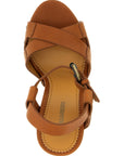 Dsquared² Brown Calfskin Stiletto Heel Sandals