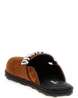 Moschino Brown Calfskin Clogs