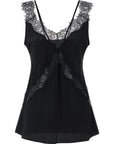 PINKO Black Viscose Sleeveles T-Shirt
