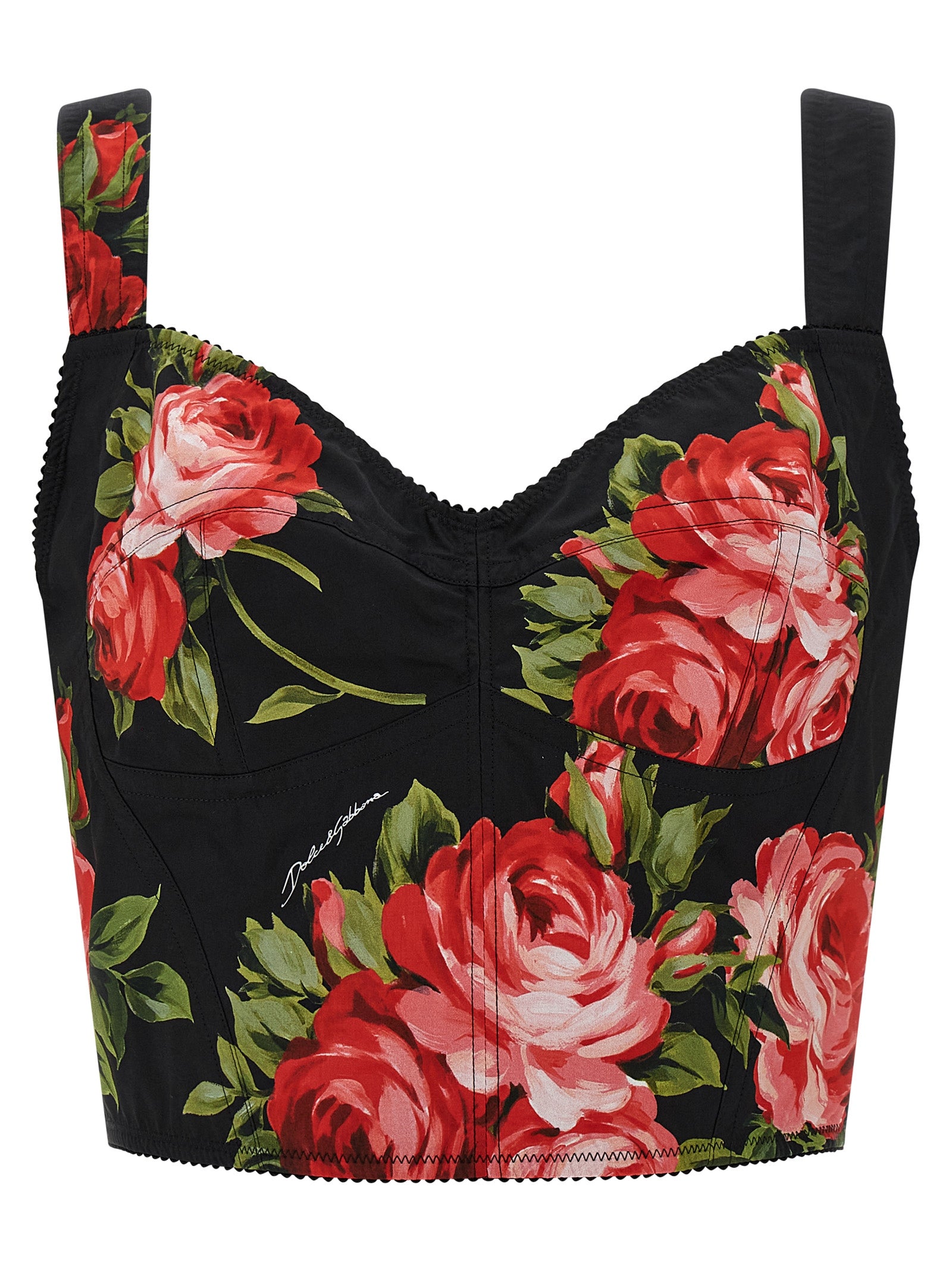 Dolce &amp; Gabbana Black Cotton Tank Tops
