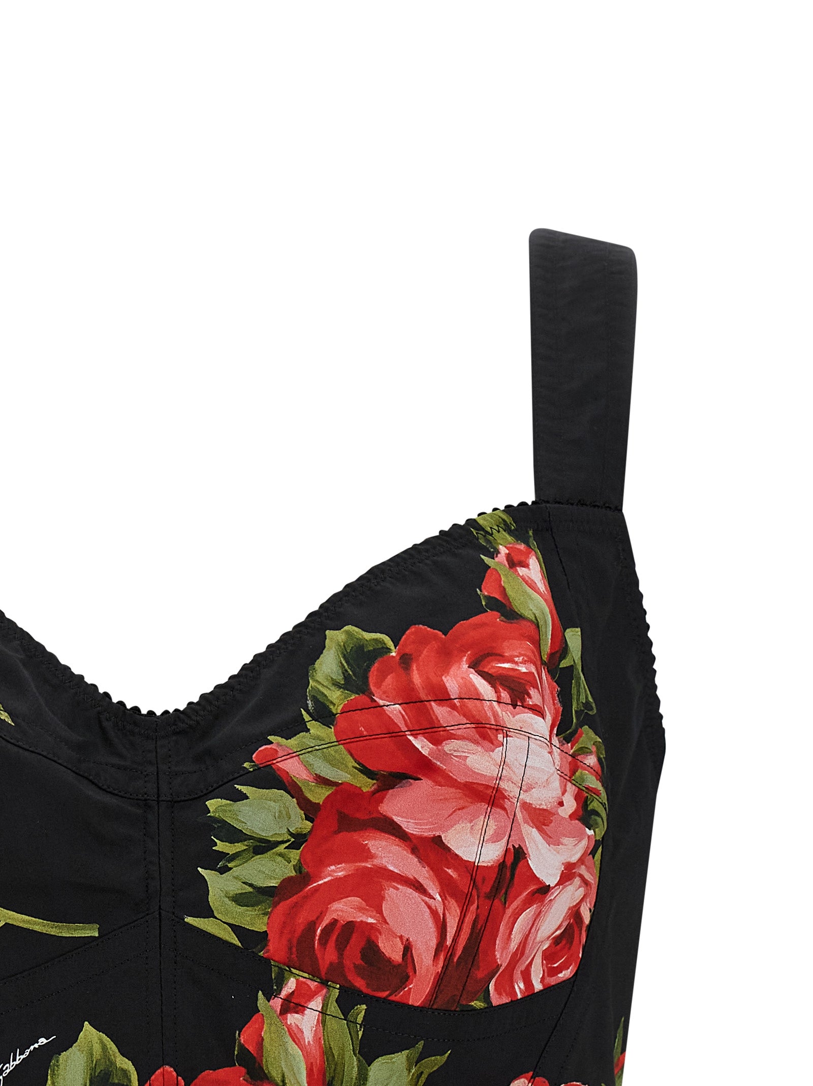 Dolce &amp; Gabbana Black Cotton Tank Tops
