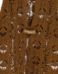 PINKO Brown Cotton Sleeveles T-Shirt