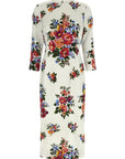 Dolce & Gabbana White Viscose Midi Dress
