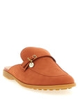 Tod's Orange Calfskin Mules
