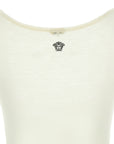 Versace White Virgin Wool Sleeveles T-Shirt