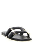 Elisabetta Franchi Black Lambskin Slides