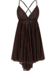 Elisabetta Franchi Brown Polyamide Short Dress