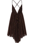 Elisabetta Franchi Brown Polyamide Short Dress