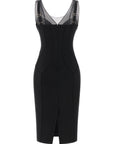 Elisabetta Franchi Black Polyamide Midi Dress