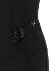Elisabetta Franchi Black Polyamide Midi Dress