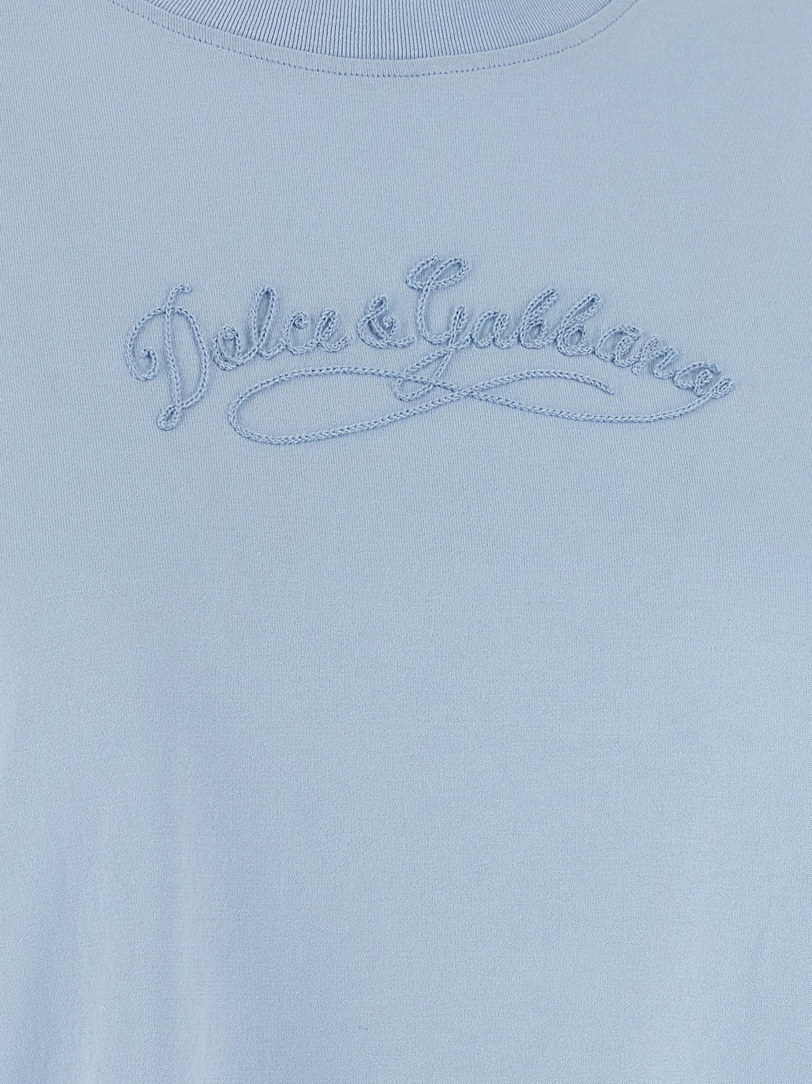Dolce &amp; Gabbana Blue Cotton T-Shirt